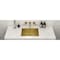 Ruvati 18 x 12 inch Brushed Gold Polished Brass Rectangular Bathroom Sink Undermount RVH6110GG - alternate 9